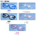OQ BOGA 5 Colors Fashion Unisex Anti Blue Light Plastic Oval Frame Kids Computer Glasses Boys Girls Eye Protection Radiation Protection Full Rim Eyewear. 