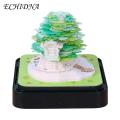 Multi-color Decorative Desk Calendar 3d House Sculpture Desk Calendar 2024 with Led Lights Unique Art Craft for Home Decoration Paper Carving Desk Calendar. 