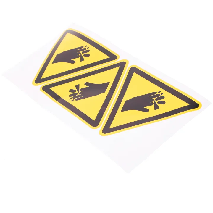 3 Pcs Self Adhesive Vinyl Label Sticker Anti Cutting Hand Safety Sign ...