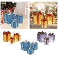 3Pcs Christmas Lighted Gift Boxes for Home Decor Holiday Christmas Tree. 