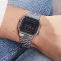 (Ready Stock) G-Shock Men Sport Digital Classic Square Watch Shockproof and Waterproof Stainless Steel Band Sports Business Wrist Watches with 2 Year International Warranty A168WEM-1. 