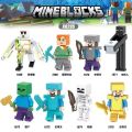 【Popular】Compatible with LEGO Minifigures Building Blocks Minecraft Steve Slime Figures Educational Children's Assembly Toys Gift. 