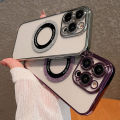 HOCE Plating Glitter Magnetic Phone Cases For iPhone 11 12 13 14 15 Pro Max 14 15 Plus MagSafe Case Clear Logo Hole Soft TPU Cover. 