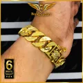 Gold Plated Miami Cuban Cut Bracelet. 