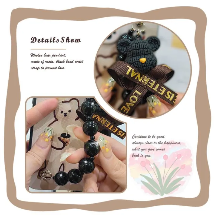 soft%20case%20Bear%20bracelet%20Phone%20Case%20For%20Nokia%20HMD%20Fusion%20protective%20case%20phone%20case%20Waterproof%20Black%20pearl%20pendant%20cute%20-%20Image%202