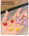 20 pcs Cute Cartoon Elastic Hair Ties Candy Color Decorative Accessories For Girl. 