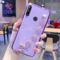 LECOMES for Huawei Honor 10i Back Cover with Love Heart Bracelet Chain Luxury 6D Plating Shiny Soft Silicone Mobile Phone Case Pouch Girls. 