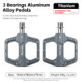 WEST BIKING 3 Bearings Aluminum Alloy Bicycle Pedals Mountain Road Bicycle Pedals Steel Shafts Anti-skid Bicycle Accessories. 