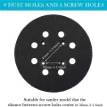 Nullmul 2pcs 8 Holes 125mm Hook Loop Sanding Backing Pad for Orbital Sander Disk Discs Backup Stick on Pad. 