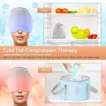 Headache Relief Hat Migraine Ice Head Wrap, Ice Packs for Injuries Reusable Migraine Relief Cap, Wearable Compressed Therapy Headache Relief Hat for Migraines Tension Sinus Fever Stress Relief. 