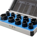 10-Piece Nut Removal Nut Damage Bolt Extractor Hexagon Nut Removal Tool Set High Durable Easy Install. 