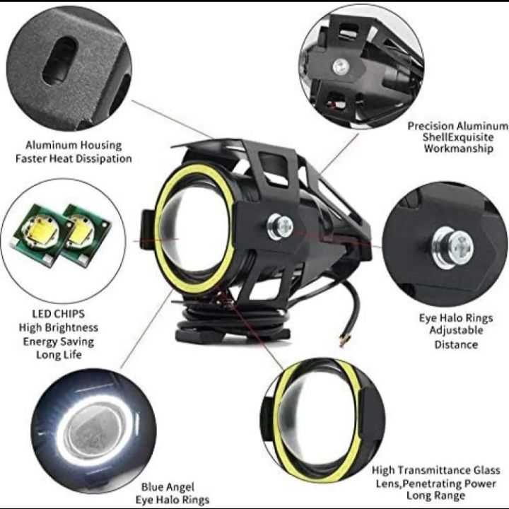 1pc%20U7%20Motorcycle%20Angel%20Eye%20Headlight%20Fog%20lamp%20Motor%20DRL%20spotlights%20Black%20Body%20LED%20Fog%20Light%20random%20color%20for%20Universal%20For%20Bike%20-%20Image%204