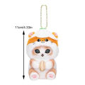 11CM Kawaii Mofusand Cross-Dressing Sanrio Hello Kitty Kuromi Hanyodon Plush Keychain Pendant Anime Plush Doll Backpack Pendant SUNM. 