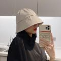 Summer Women Bucket Hat Solid Color Cotton Foldable Panama Cap Outdoor Casual Lady Girl Sun Visor Cap. 