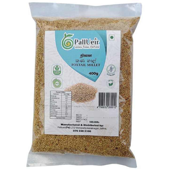 Foxtail Millet | Thinai | தினை | 400g Unpolished Rice |100% Gluten Free & Natural |High Protein & More Fiber