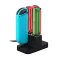 Nintendo Switch Controller Charger Joy-Cons Charging Dock Station with LED Indication 4 in 1 USB Charger and Free Type C Cable. 