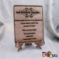 Plaque Wooden Customized Laser Engrave fly wood , gift for school , for lovers gift. 