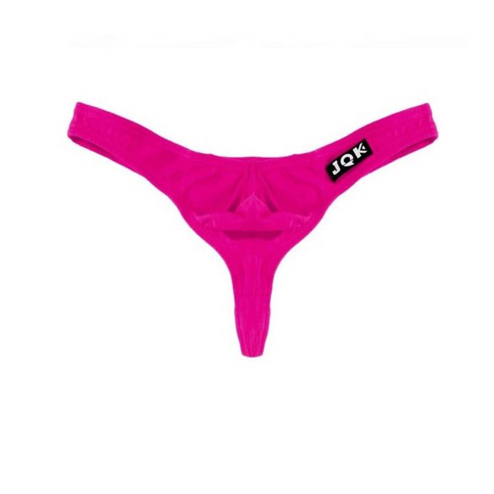 JQK Men Pink Branded Thong penis pouch sexy G string underwear