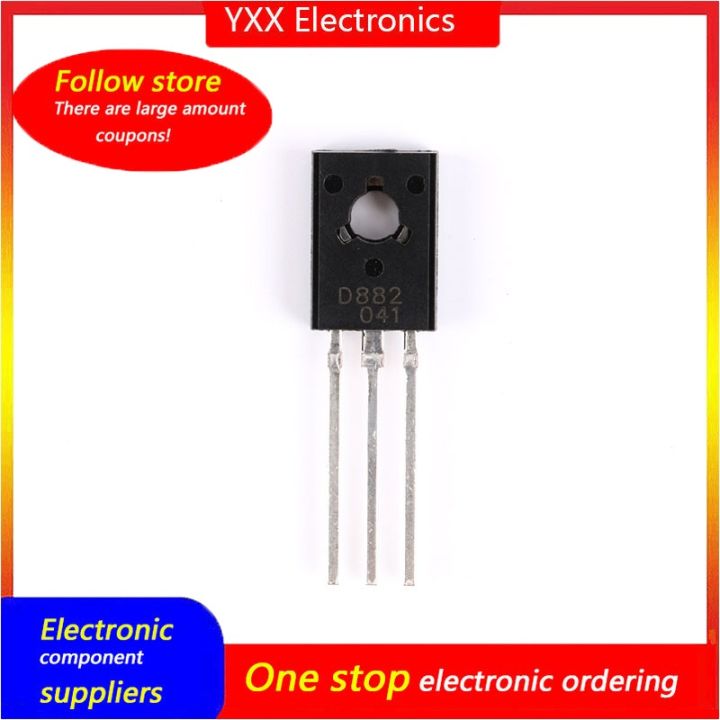 Original genuine D882 TO-126 NPN transistor 30V/3A direct insertion ...