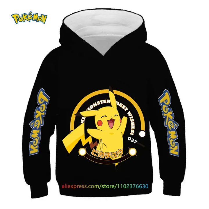 Pikachu Children Clothing Pokemon Hoodie Kids Clothes Girls Sweatshirt Boys Hoodie Clothes for Teenagers Babyboy Clothes