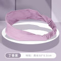 Yoga Hair Band Face Wash Female Sweat-Absorbent Summer Antiperspirant Sweat Guide Running Headband Fitness Beam Sports Hair Band Wide-Brimmed Headscarf Wear. 
