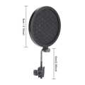 8cm Double Layer Studio Microphone Wind ShieldAdjustableFilter+Mount. 