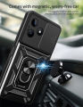 【Miga Plaza】 Privacy Armor for Realme C51 Case Shockproof Armor Camera Slide Cover Rugged Casing with Ring Stand. 