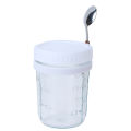 【New-store】 2pcs 12oz Overnight Oats Container Airtight Oatmeal Jars With Lid And Spoon Portable Overnight Oatmeal Cup Reusable.