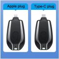1500mAh Mini Power Emergency Pod, Keychain Portable Charger for iPhone and Type C, Ultra-Compact External Fast Charging Power Bank Battery Pack, Key Ring Cell Phone Charger,Smaller Than a Card. 