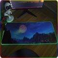 Sunsky- 400x900x3mm F-01 Rubber Thermal Transfer RGB Luminous Non-Slip Mouse Pad. 