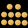 10-30Pcs Genshin Impact Mora Metal Zinc Alloy Gold Coins Game Coins Collection Coins Morax Cosplay Props Accessories. 