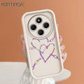 Hontinga for Redmi 14C Back Cover Colorful Love Pattern Ladder Soft Camera Protection Rubber Phone Case. 