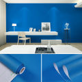Vinyl Matte White Wallpapers Solid Color Contact Paper Self-Adhesive Wall Sticker Furnitures Covering Home Decor Walll in Rolls. 