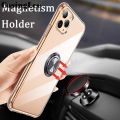 For Realme C55 Case Soft Clear Transparent Shockproof Car adsorb Holder Ring Back Cover Casing hp Realme C55 Phone cases cover. 