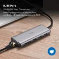 SSK SC202 8 in 1 USB C HUB Type C Multiport Adapter with 4K HDMI USB 3.0 Ports USB 2.0 Port SD/TF Card Reader PD3.0 Dock suitable for MacBook HUB. 