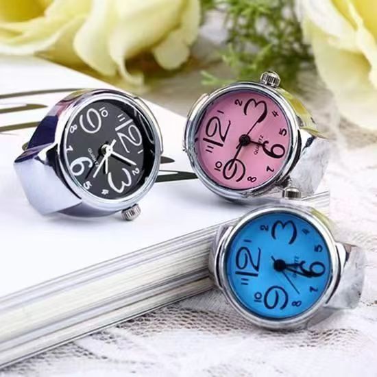 【Endless Surprises】Fashion Ring Versatile Mini Clock Cute Electronic ...