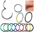 1PC Nose Ring Ear Lip Piercing Nose Ear Hoop Rings Studs Punk Jewelry. 