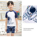 Yfashion 3 Pieces Swimming Suit For Kids Split Quick-drying Professional Swimsuit For Boys Girls Aged 5-12. 
