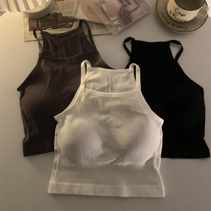 Nylon%20Women's%20Tank%20Top%20Lightweight%20Threaded%20Chest%20Pad%20Korean%20Crop%20Top%20Stripe%20Detail%20Fashion%20Camisole%20for%20Streetwear%20Summer%20Fashion%20Young%20Adults%20%20Wear%20Layering%20Piece%20-%20Image%206