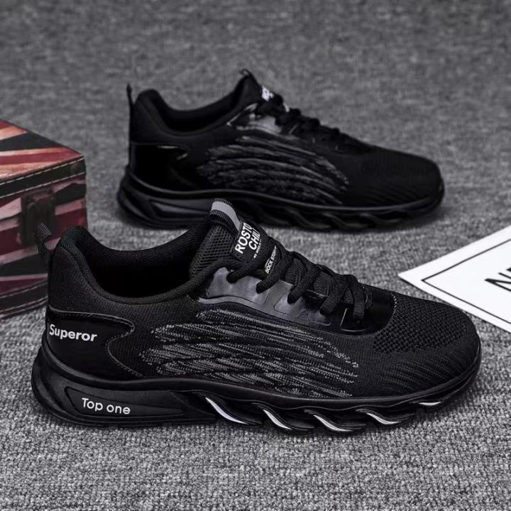 men's casual breathable flyknit sneakers