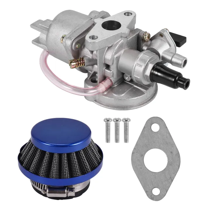 Carb Stack Filter Carburetor + Blue Filter + Stack For 2 Stroke 47Cc 49Cc Engine Parts ...