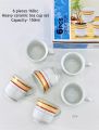 6 PCS TEA CUP SET CERAMIC GOOD DESIGN. 