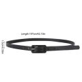 Fashion Metal Buckle PU Belt Slim Side Thin Waist Belt All-match Dress Belt Candy Color Waistband Ladies/Girls. 