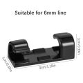 SRIWEN 100PCS Cable Clips Wire Holder with Strong Self Adhesive Pads Plastic Cord Management Organiser Black. 