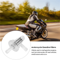 2x MOTORCYCLE CLEAR INLINE GAS RIGHT ANGLE FUEL FILTER 1/4 6/7MM BIKE. 