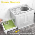 Top Entry Cat Litter Box with Lid. 