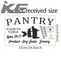 【IKE】 Modern Ins Style English Pantry Food Storage Room PVC Door zer Decor Paste Wall Beautification Decoration Stickers. 