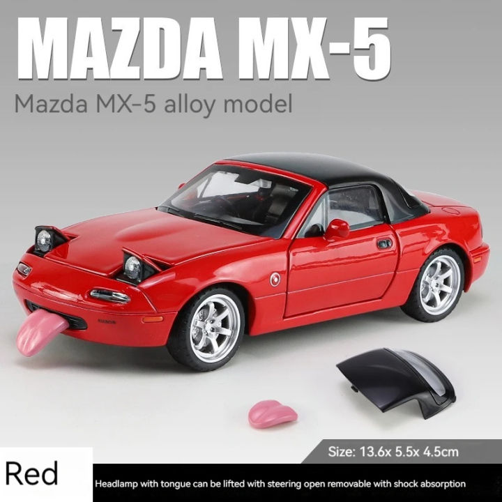 imtfzct Mazda Miata MX-5 Alloy - 1/32 - Jouet avec lumière et son - Capote amovible - Modèle de collection - Cadeau pour enfants de 4 à 7 ans - Blanc imtfzct Mazda Miata MX-5 Alloy - 1/32 - Jouet avec lumière et son - Capote amovible - Modèle de collection - Cadeau pour enfants de 4 à 7 ans - Blanc