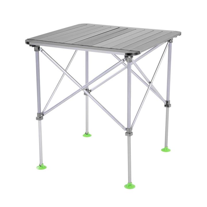 Height Adjustable Folding Table Outdoor Portable Aluminum Alloy Camping Table Desk Furniture Foldable Picnic Table with Carry Bag