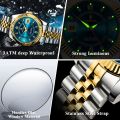 NEW +box luminous dating men's AR luxury sports POEDAG watches men's waterproof watches quartz stainless steel men's watches men's Reloj. 